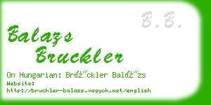 balazs bruckler business card